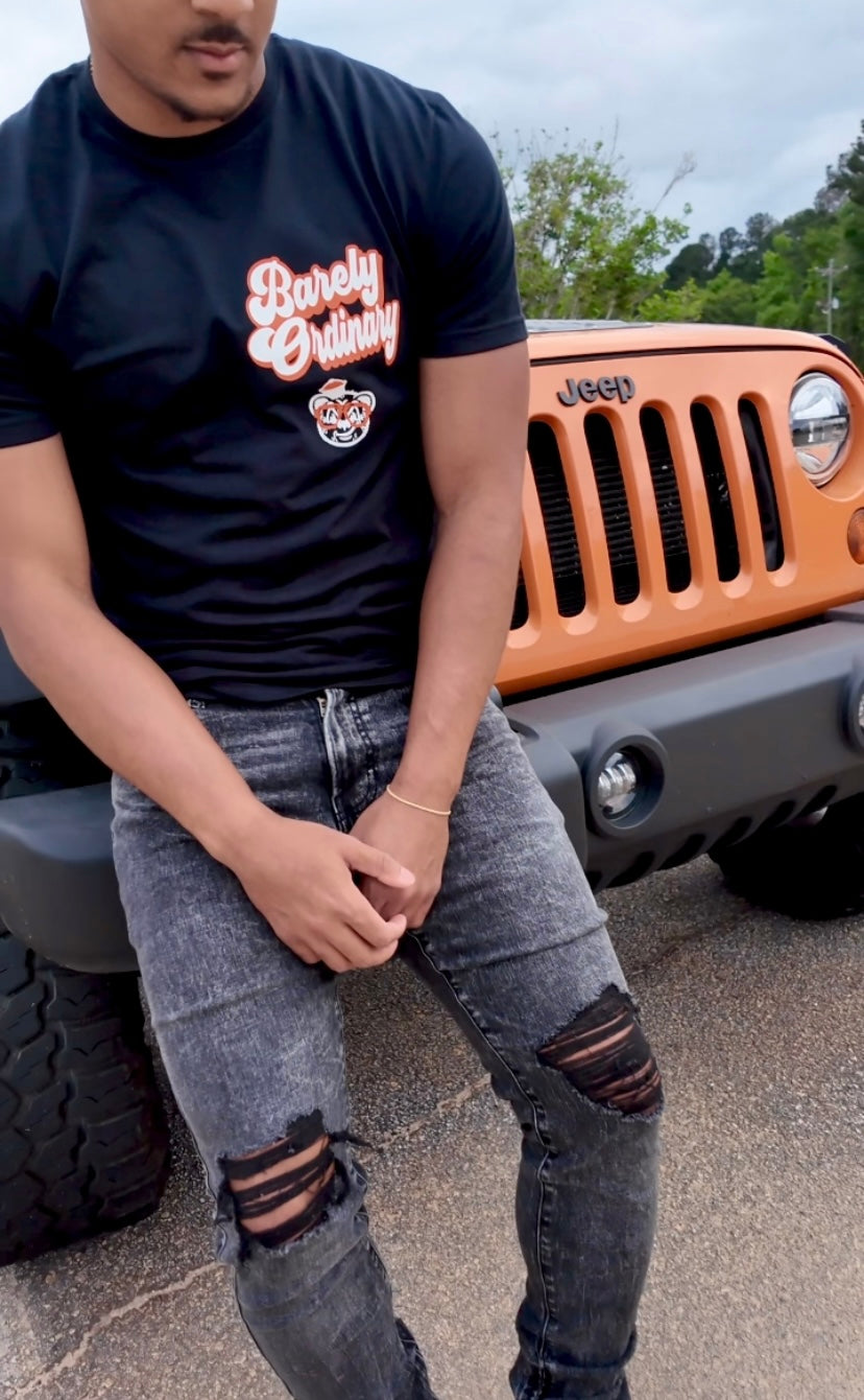 Barely "Name Tag" Tee (Blk/Org/Wht)