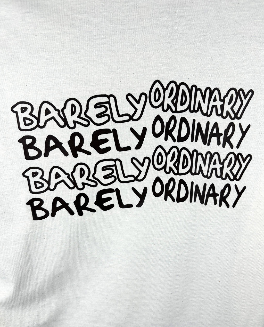 Barely "Repeat" Tee (Wht/Blk)