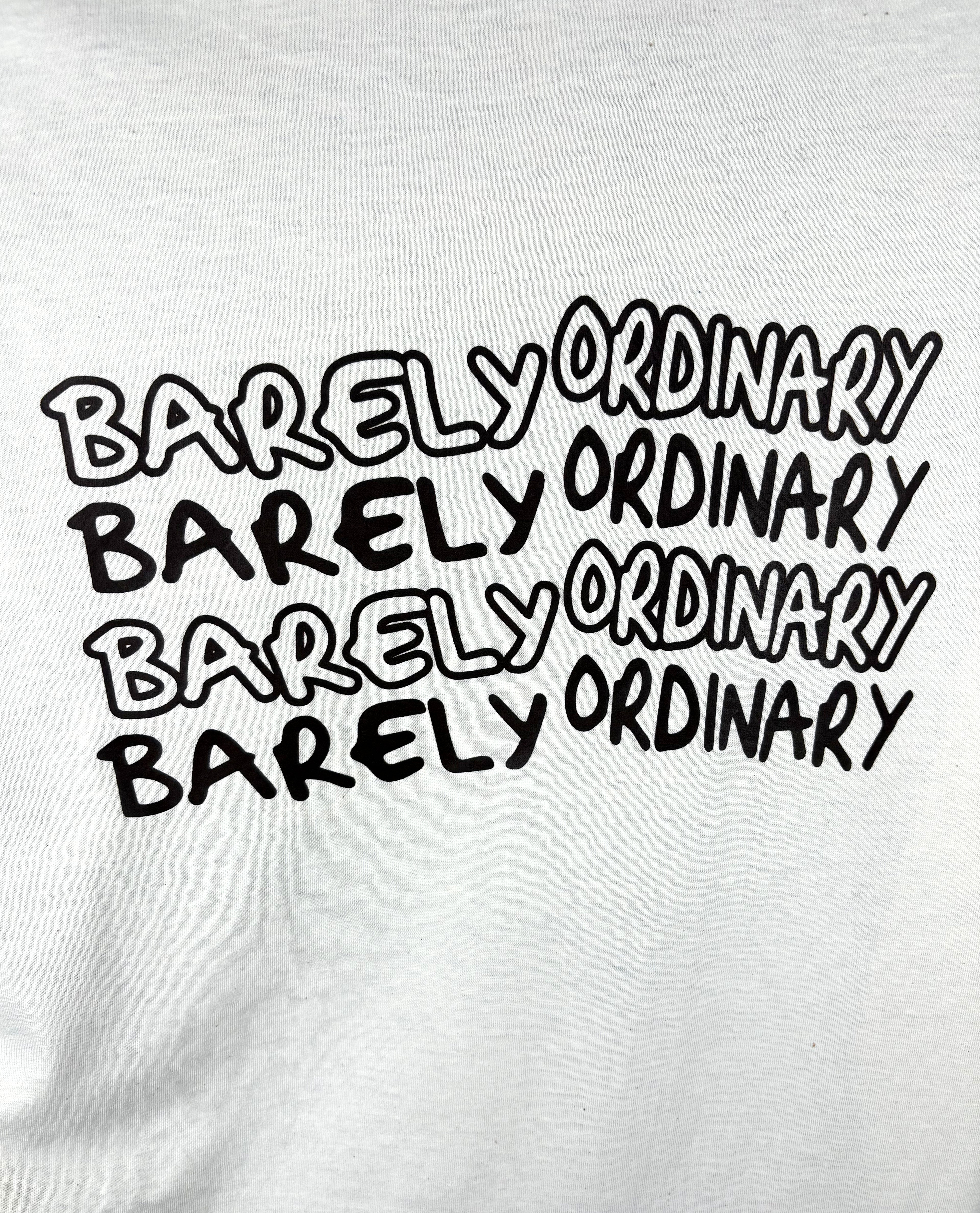 Barely "Repeat" Tee (Wht/Blk)