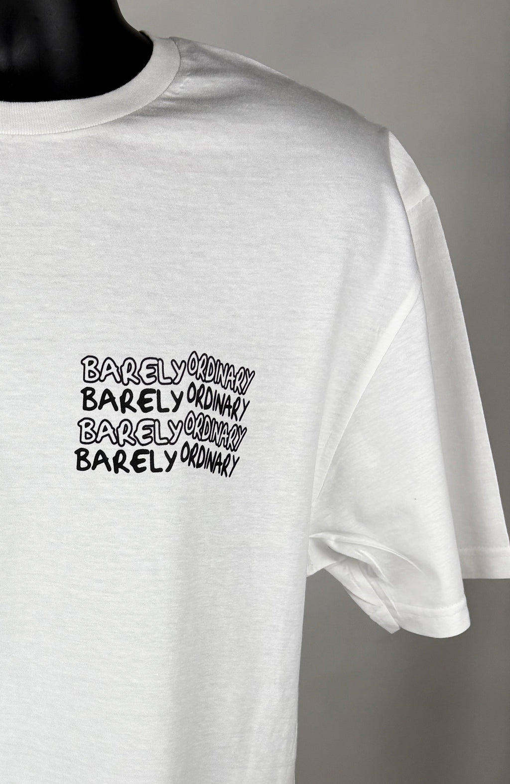 Barely "Repeat" Tee (Wht/Blk)
