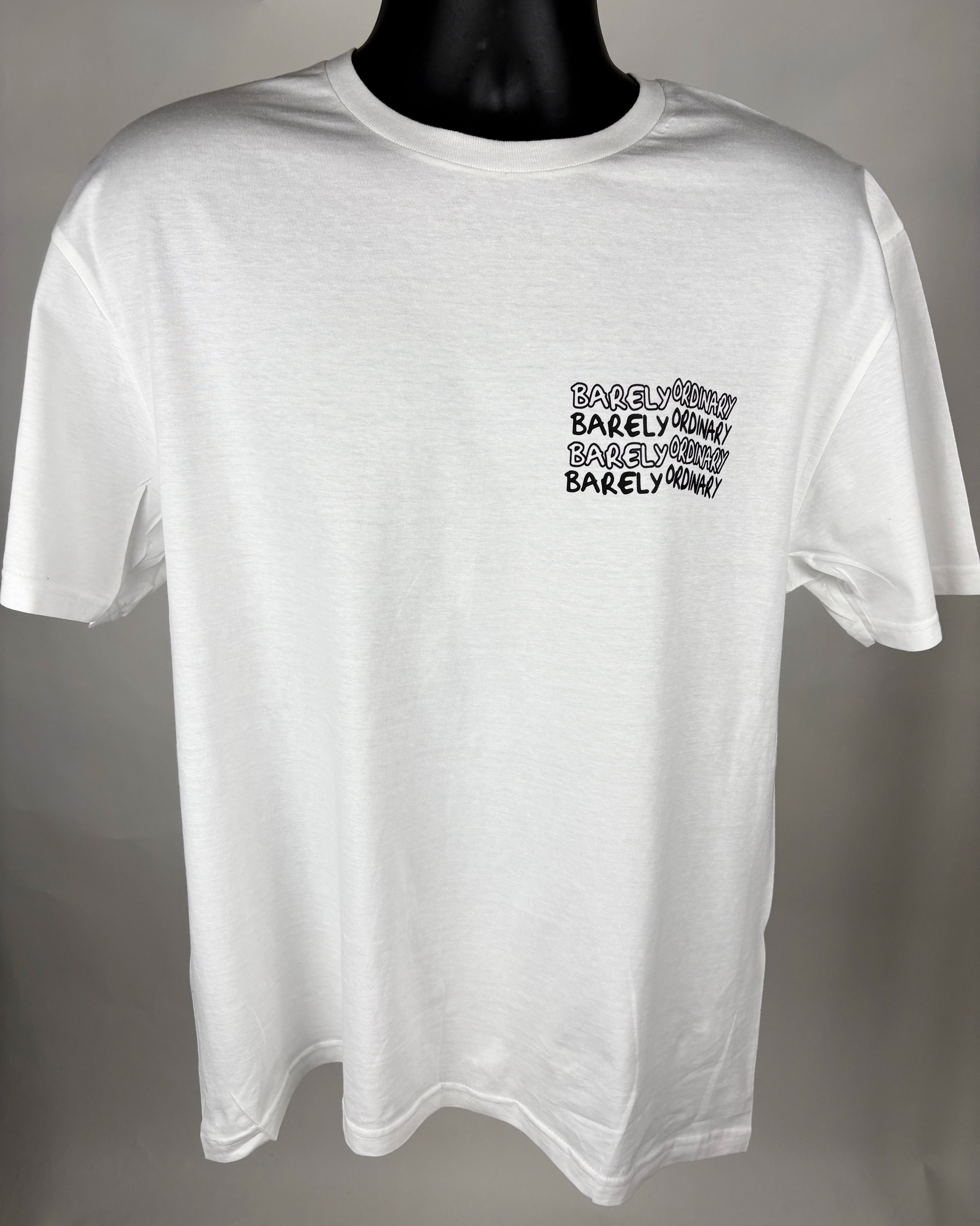 Barely "Repeat" Tee (Wht/Blk)