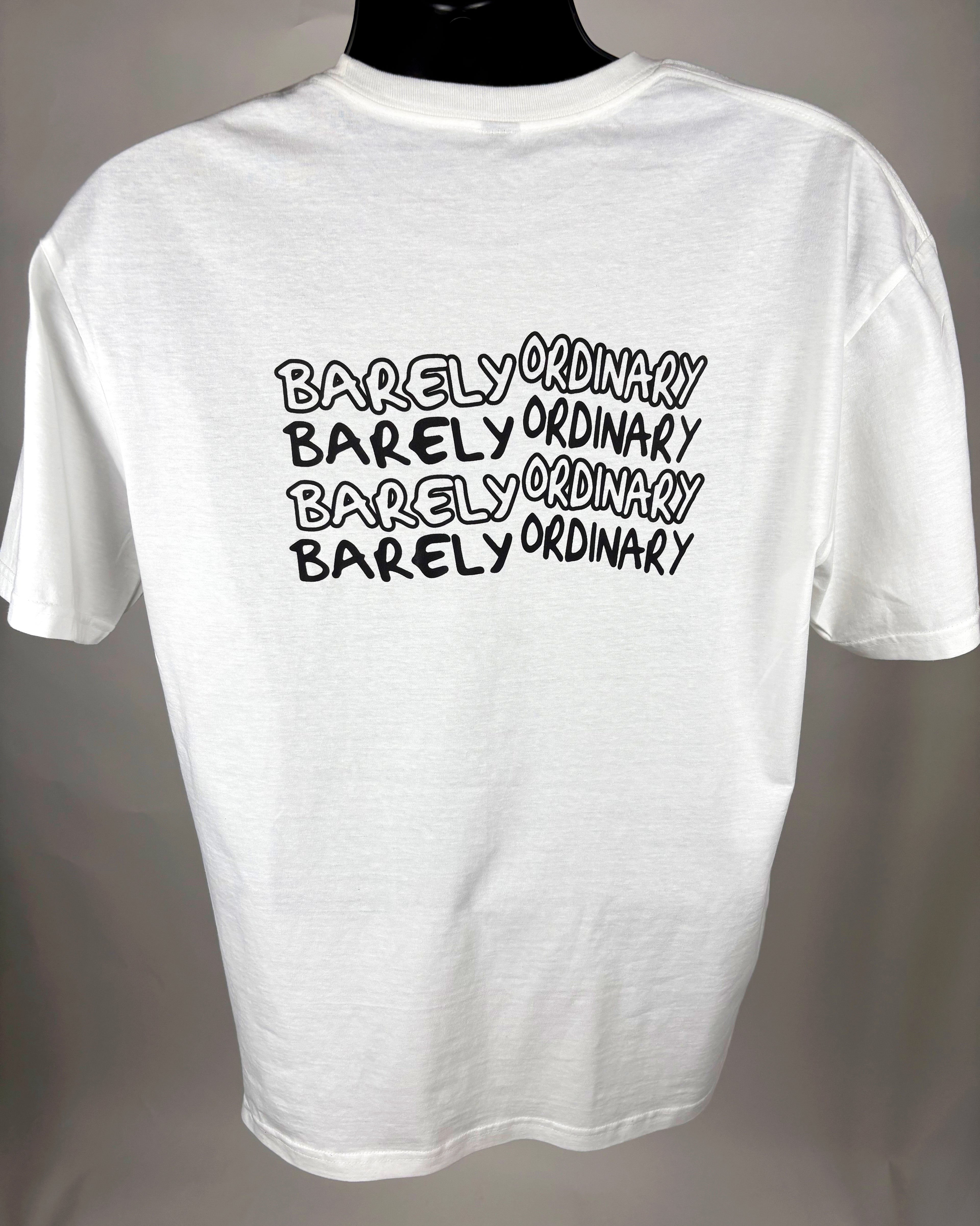 Barely "Repeat" Tee (Wht/Blk)
