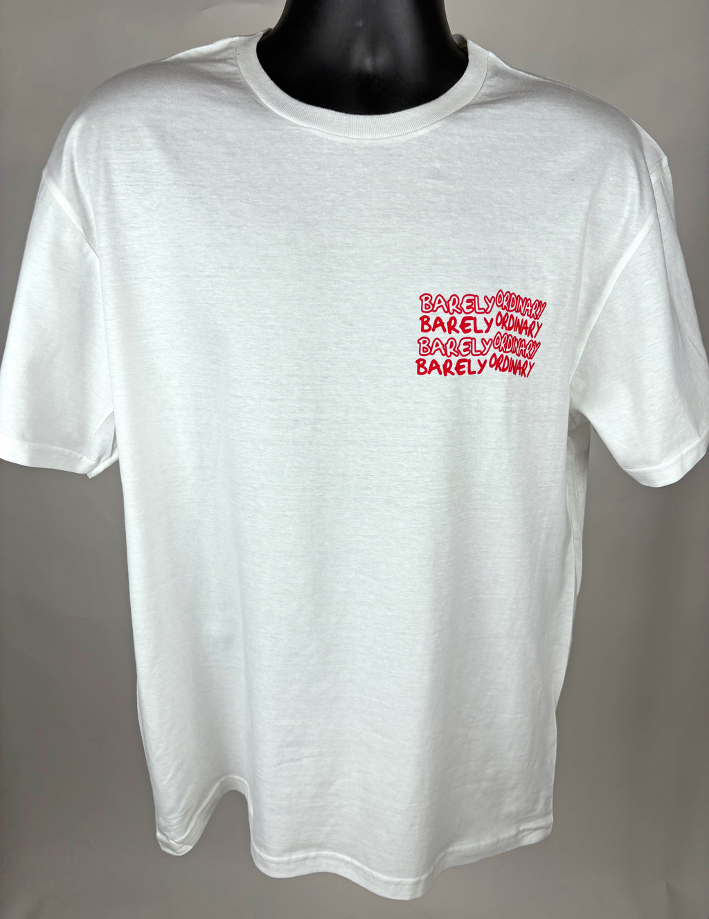 Barely "Repeat" Tee (Wht/Red)