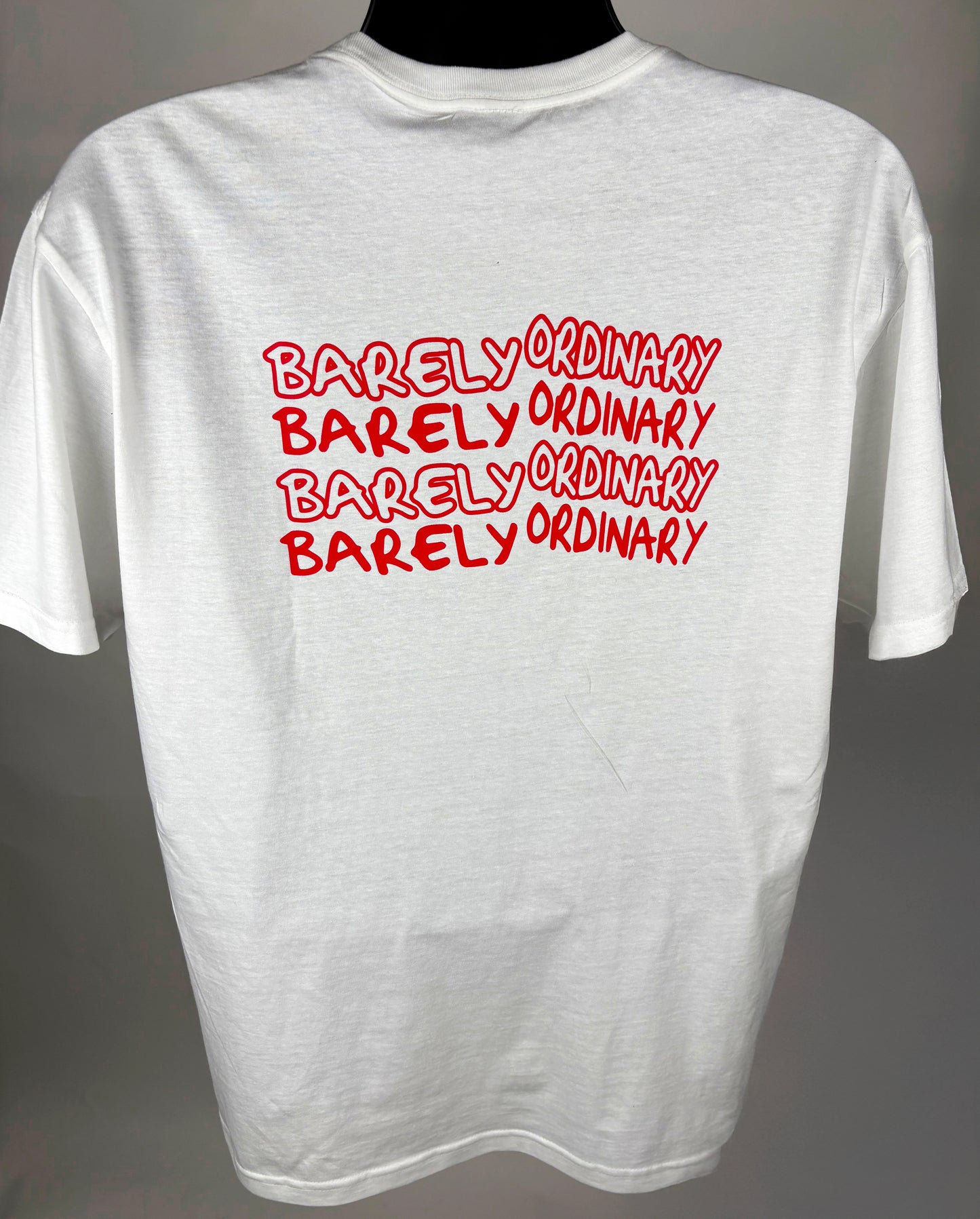 Barely "Repeat" Tee (Wht/Red)