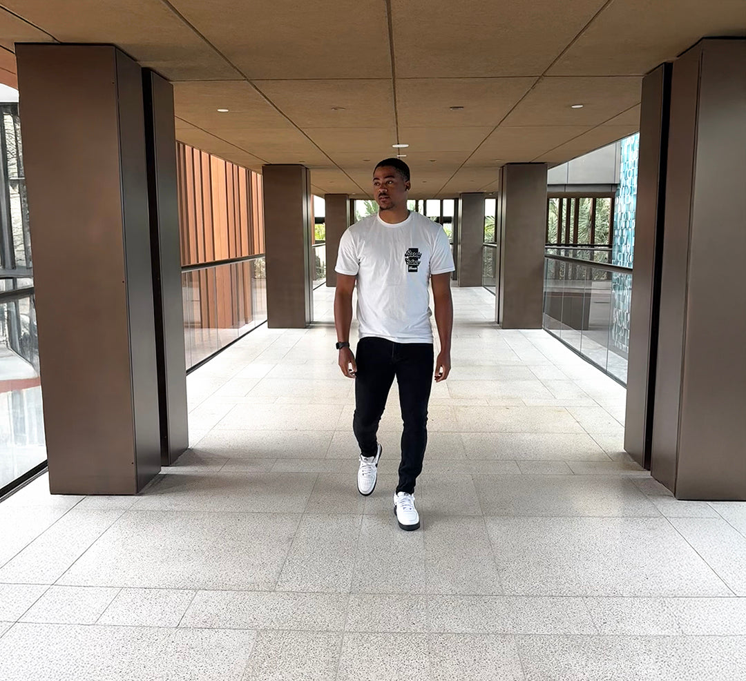 Barely "Bookmark" Tee (Wht/Blk)