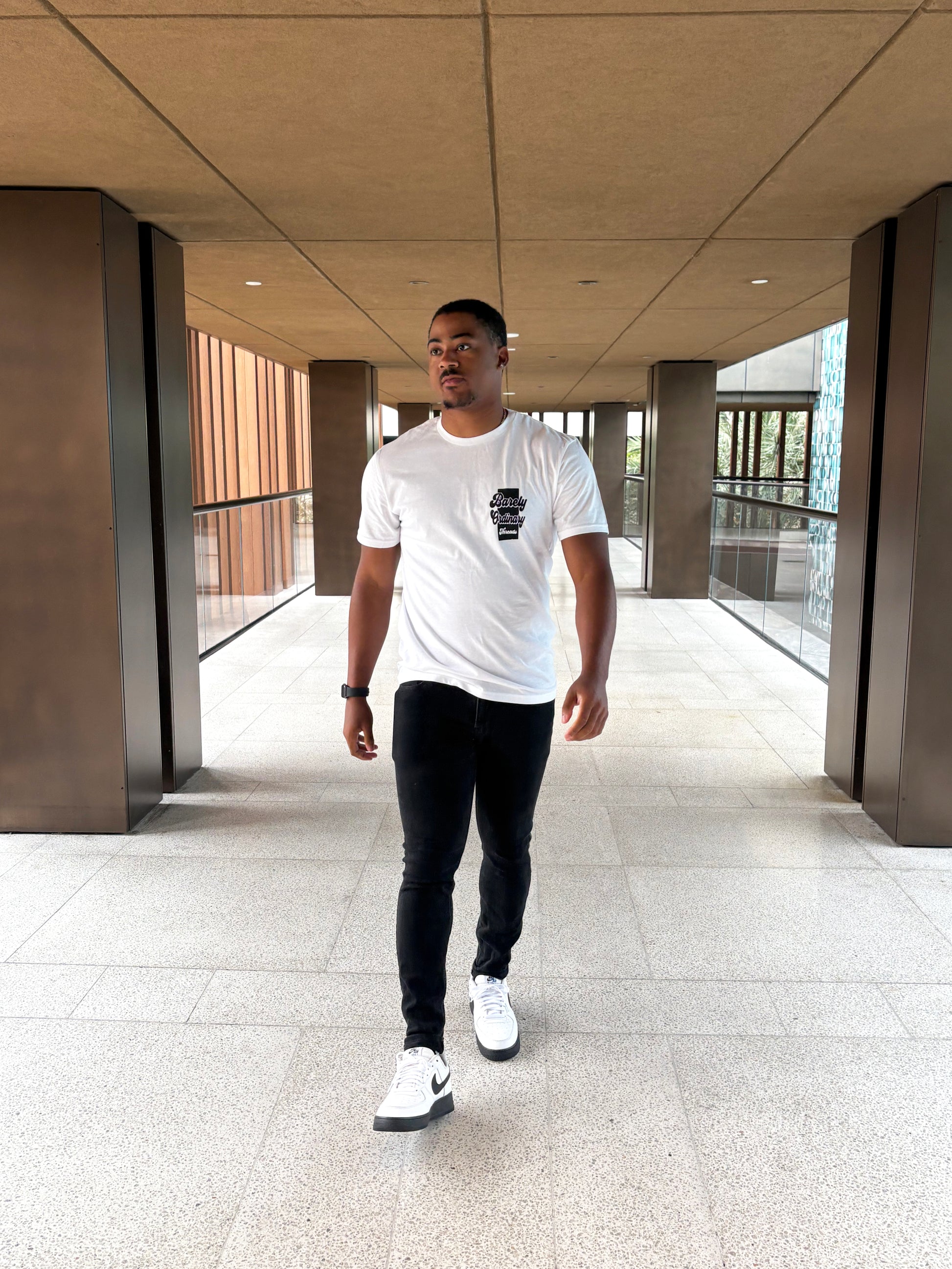 Barely "Bookmark" Tee (Wht/Blk)