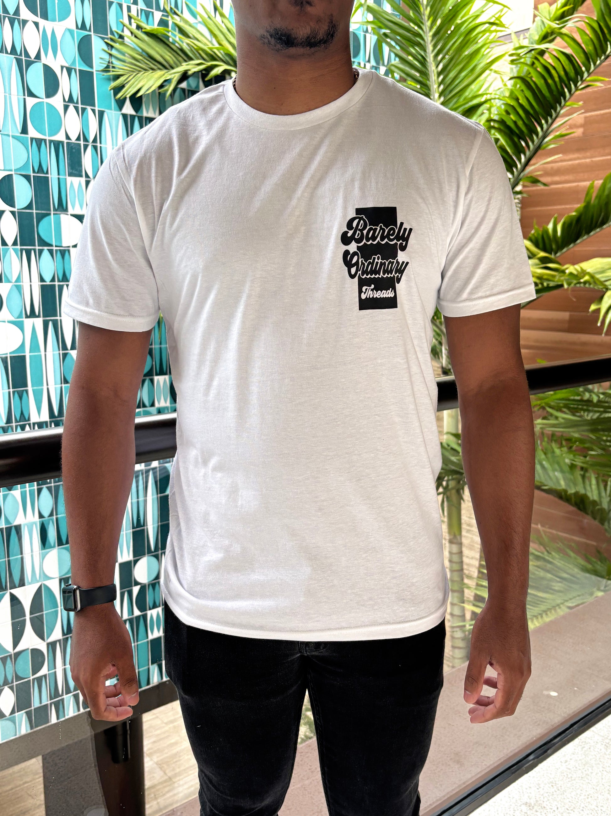 Barely "Bookmark" Tee (Wht/Blk)