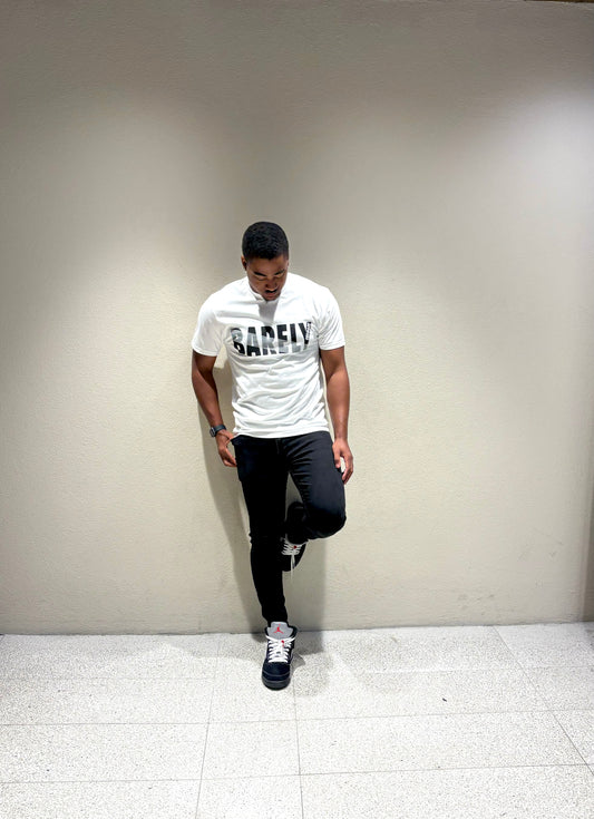 Barely "Between The Lines" Tee - White