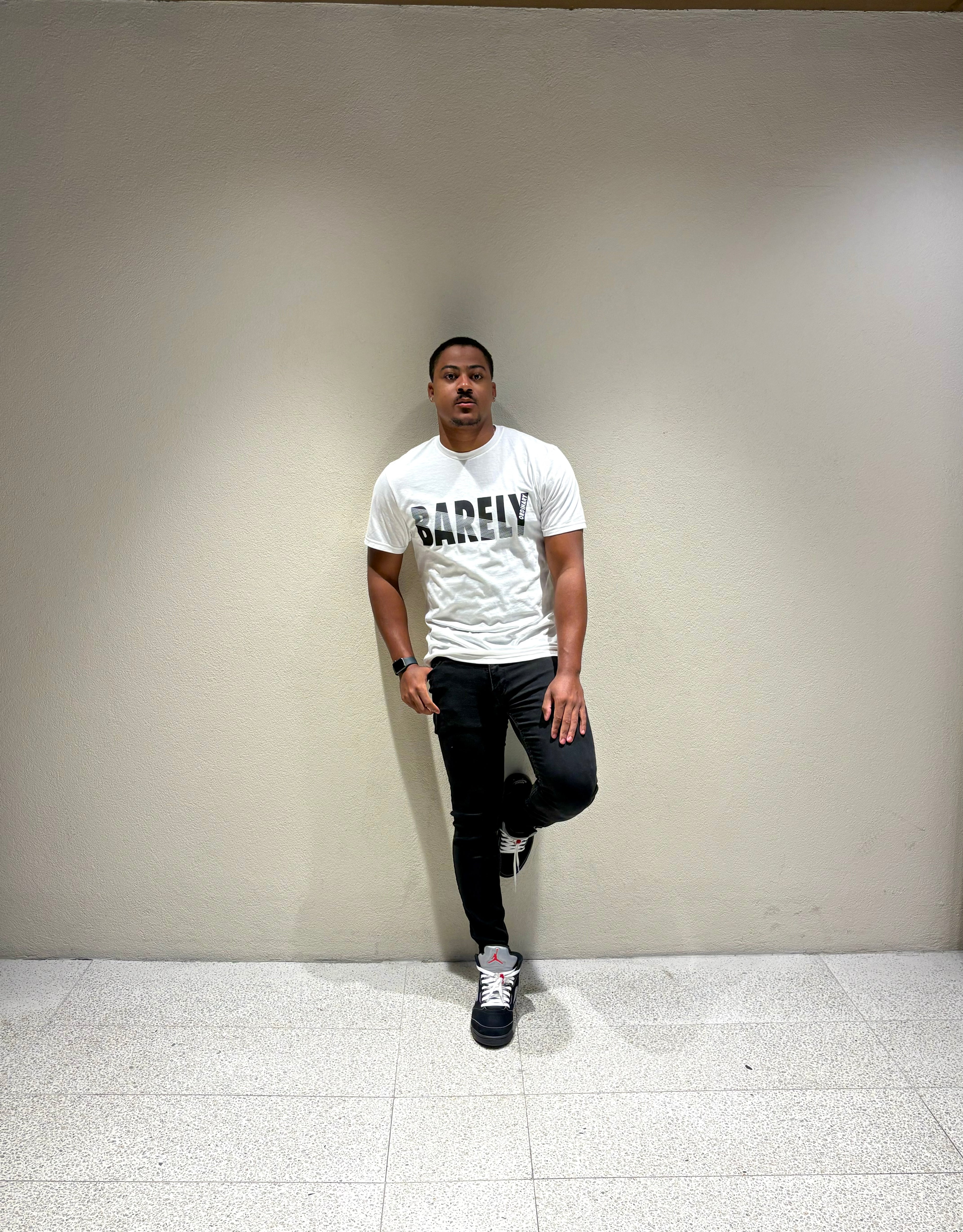 Barely "Between The Lines" Tee - White