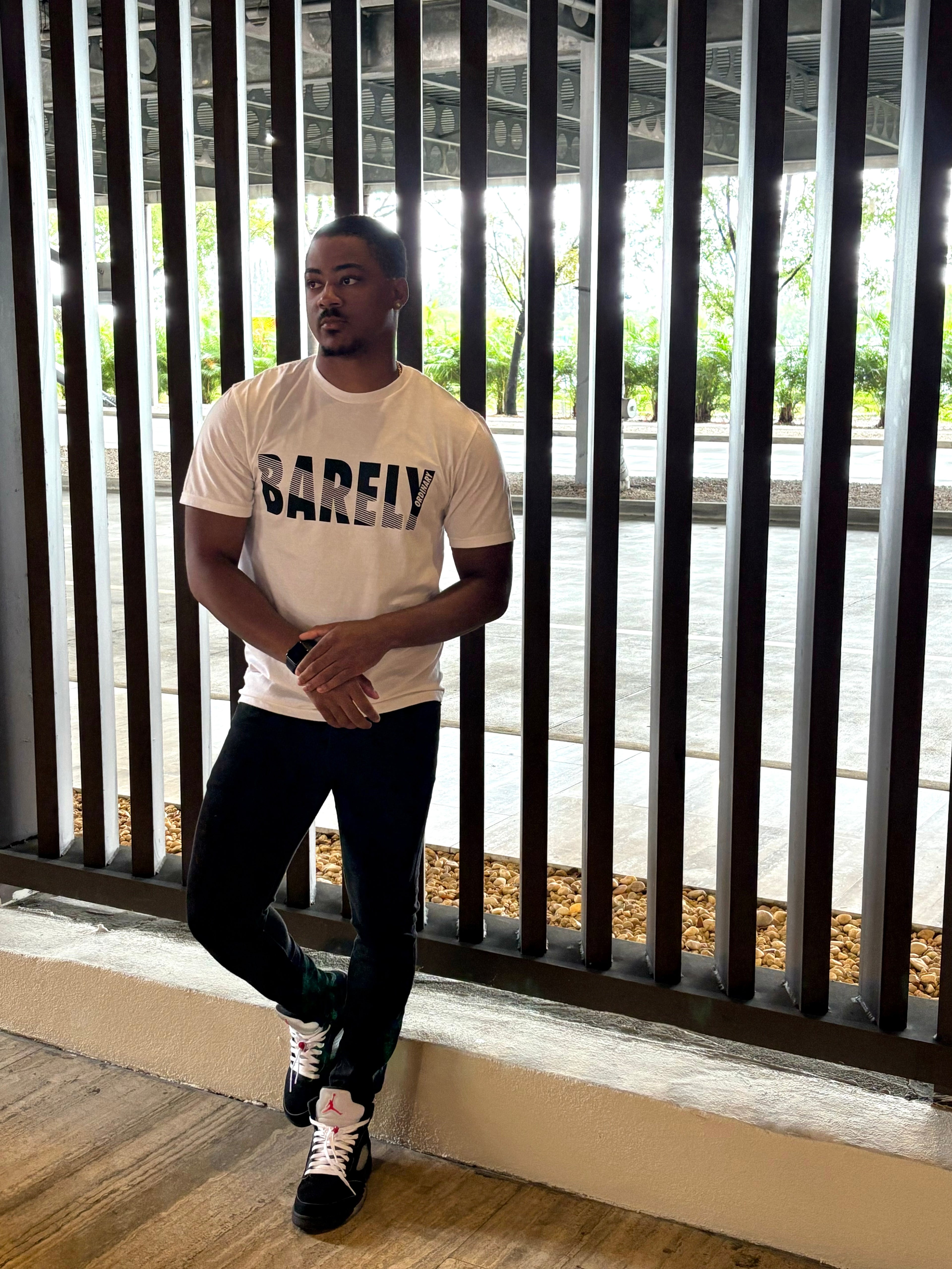 Barely "Between The Lines" Tee - White
