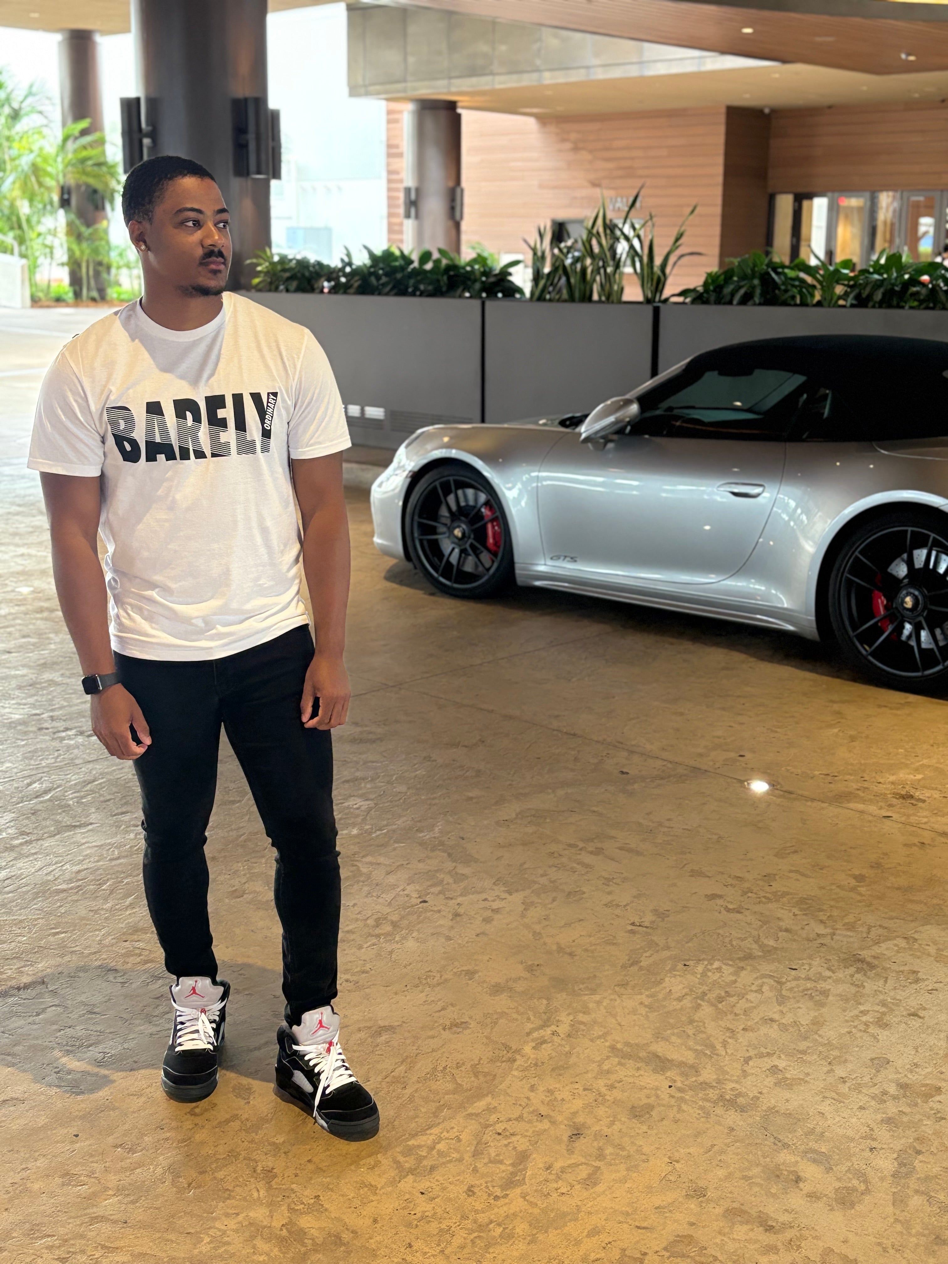 Barely "Between The Lines" Tee - White