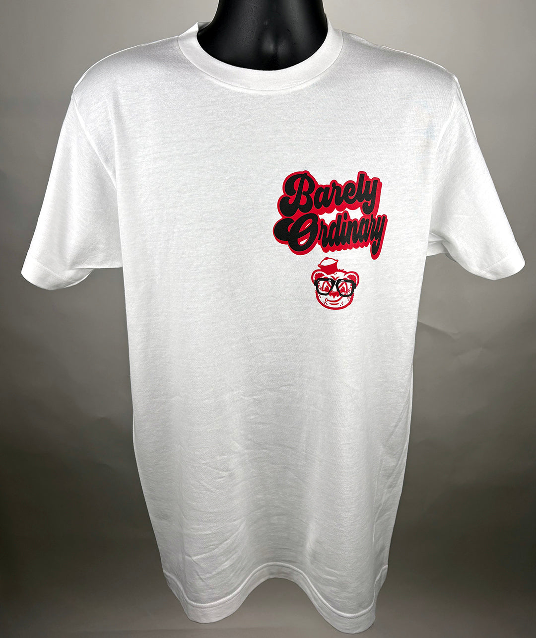 Barely "Name Tag" Tee (Wht/Blk/Red)