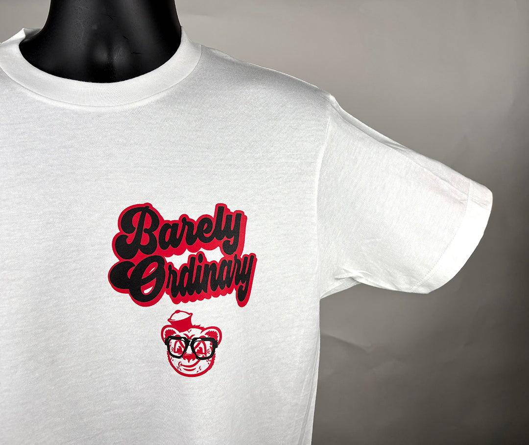 Barely "Name Tag" Tee (Wht/Blk/Red)