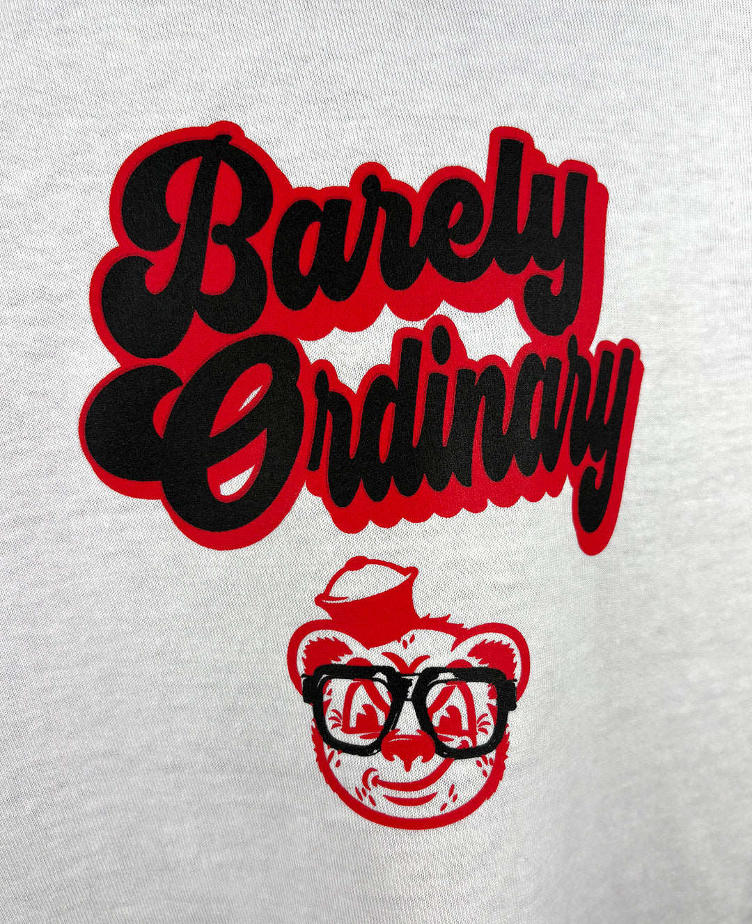 Barely "Name Tag" Tee (Wht/Blk/Red)