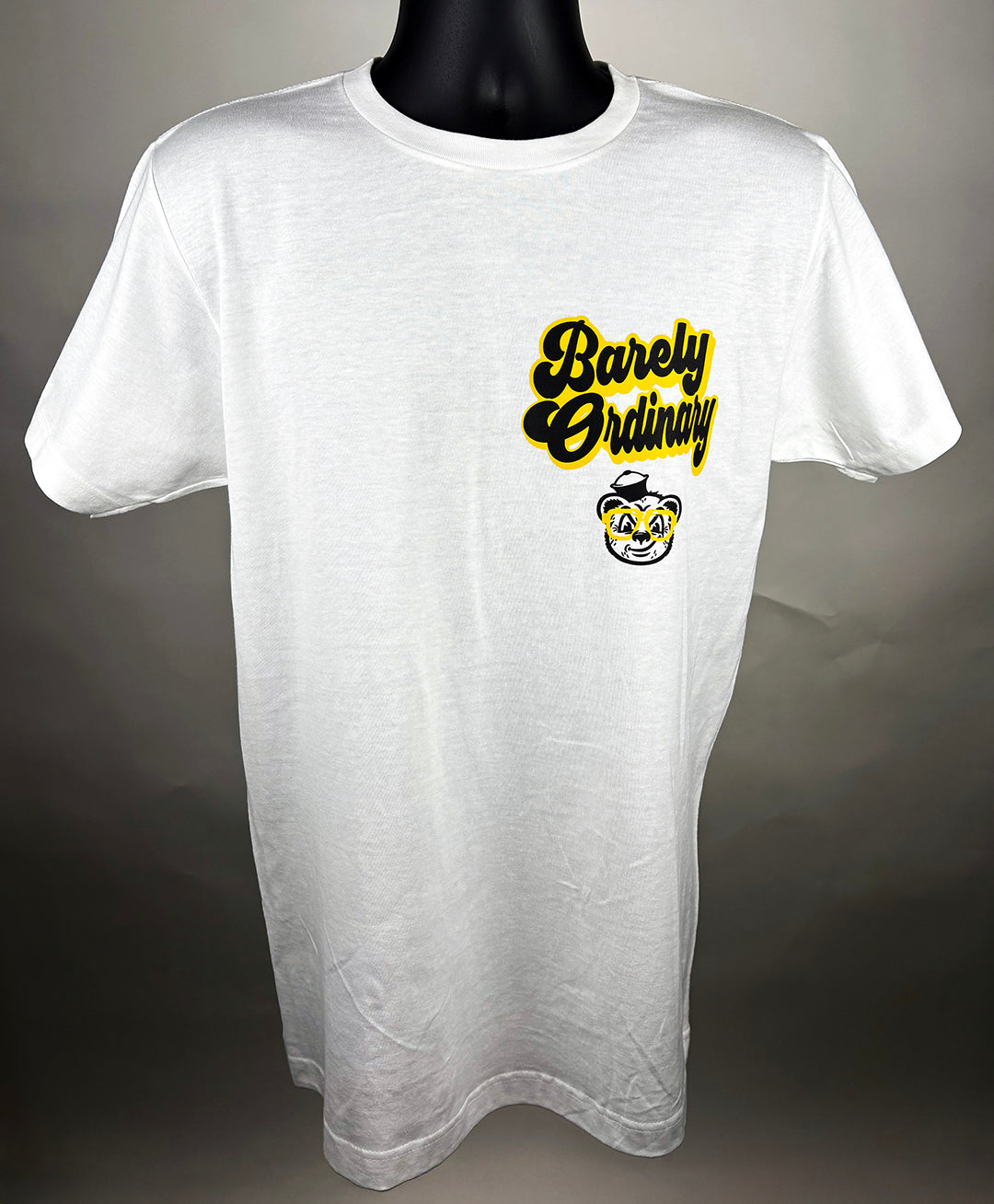Barely "Name Tag" Tee (Wht/Blk/Maize)