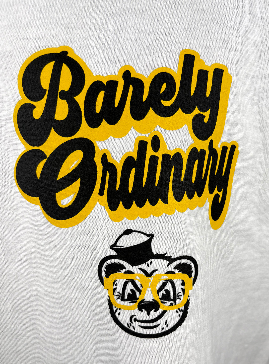 Barely "Name Tag" Tee (Wht/Blk/Maize)