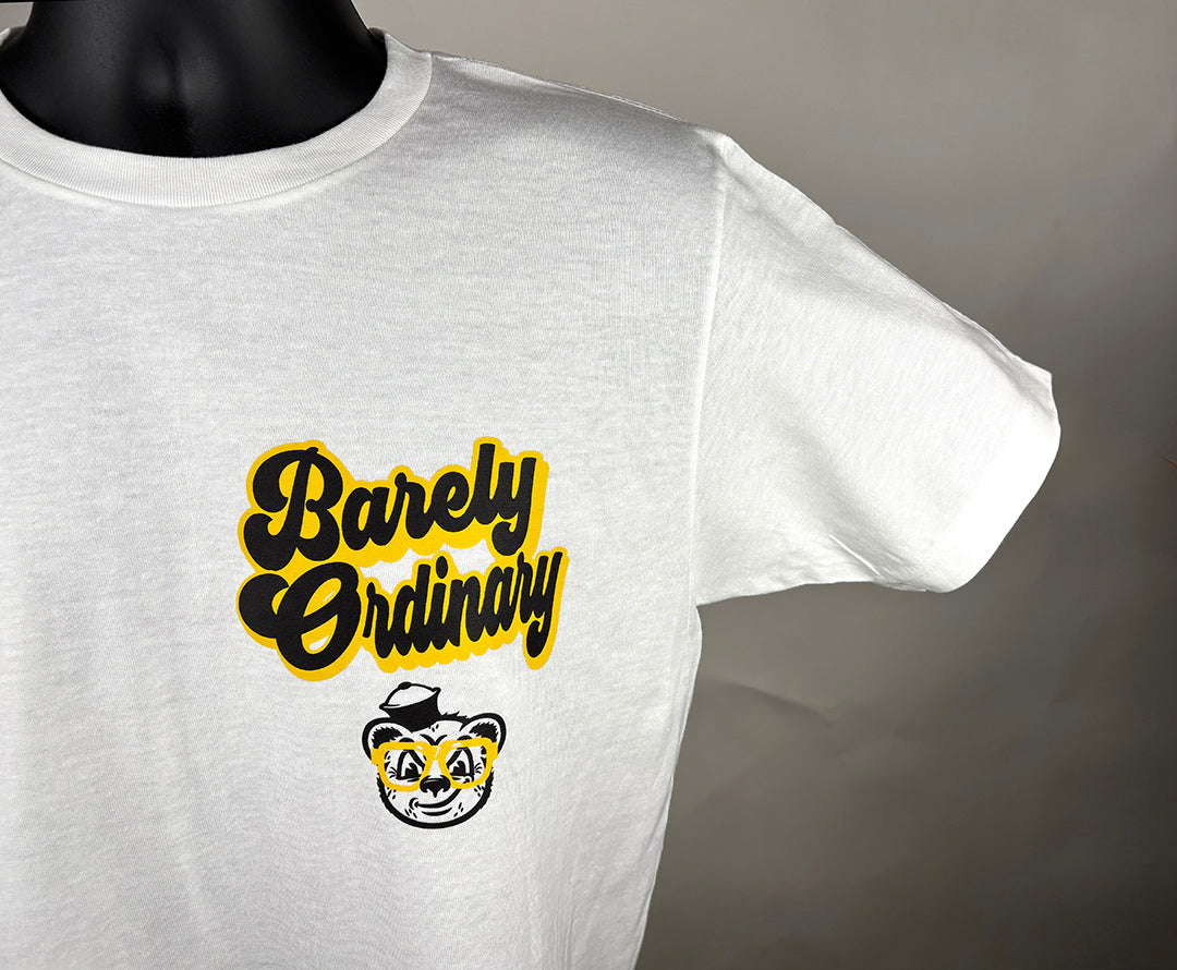 Barely "Name Tag" Tee (Wht/Blk/Maize)
