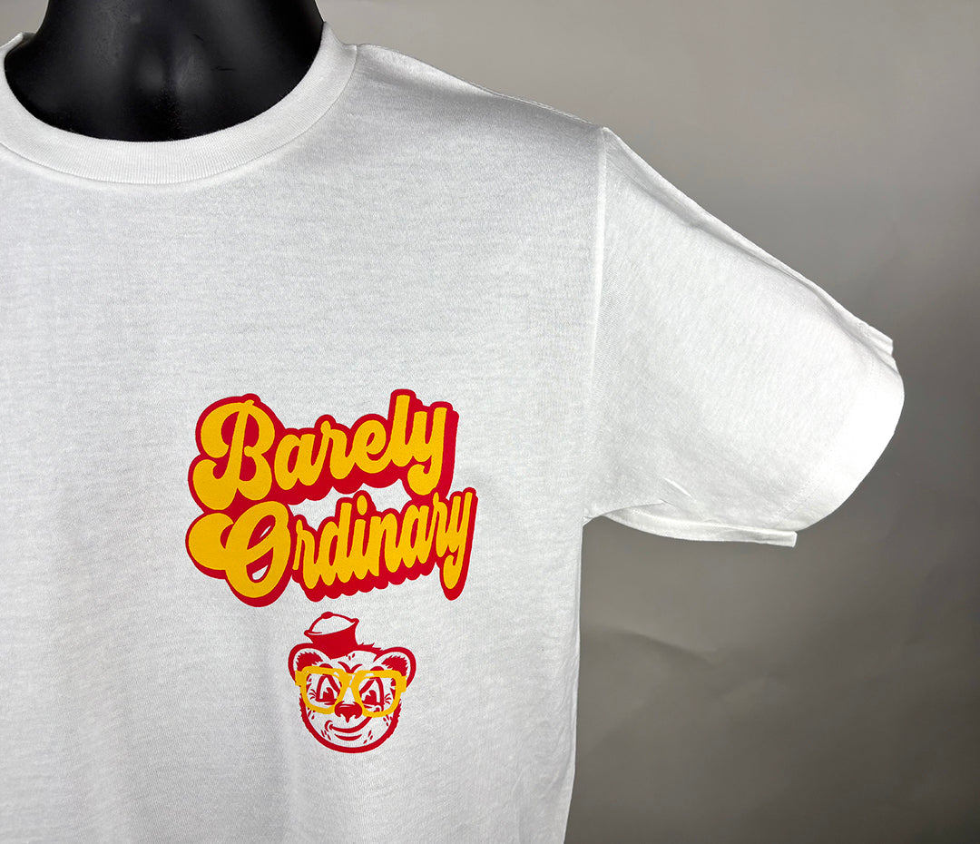 Barely "Name Tag" Tee (Wht/Maize/Red)