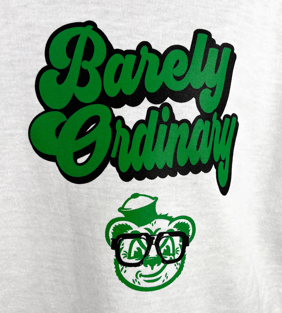 Barely "Name Tag" Tee (Wht/Grn/Blk)