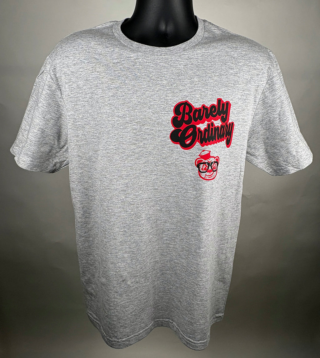 Barely "Name Tag" Tee (Gry/Blk/Red)