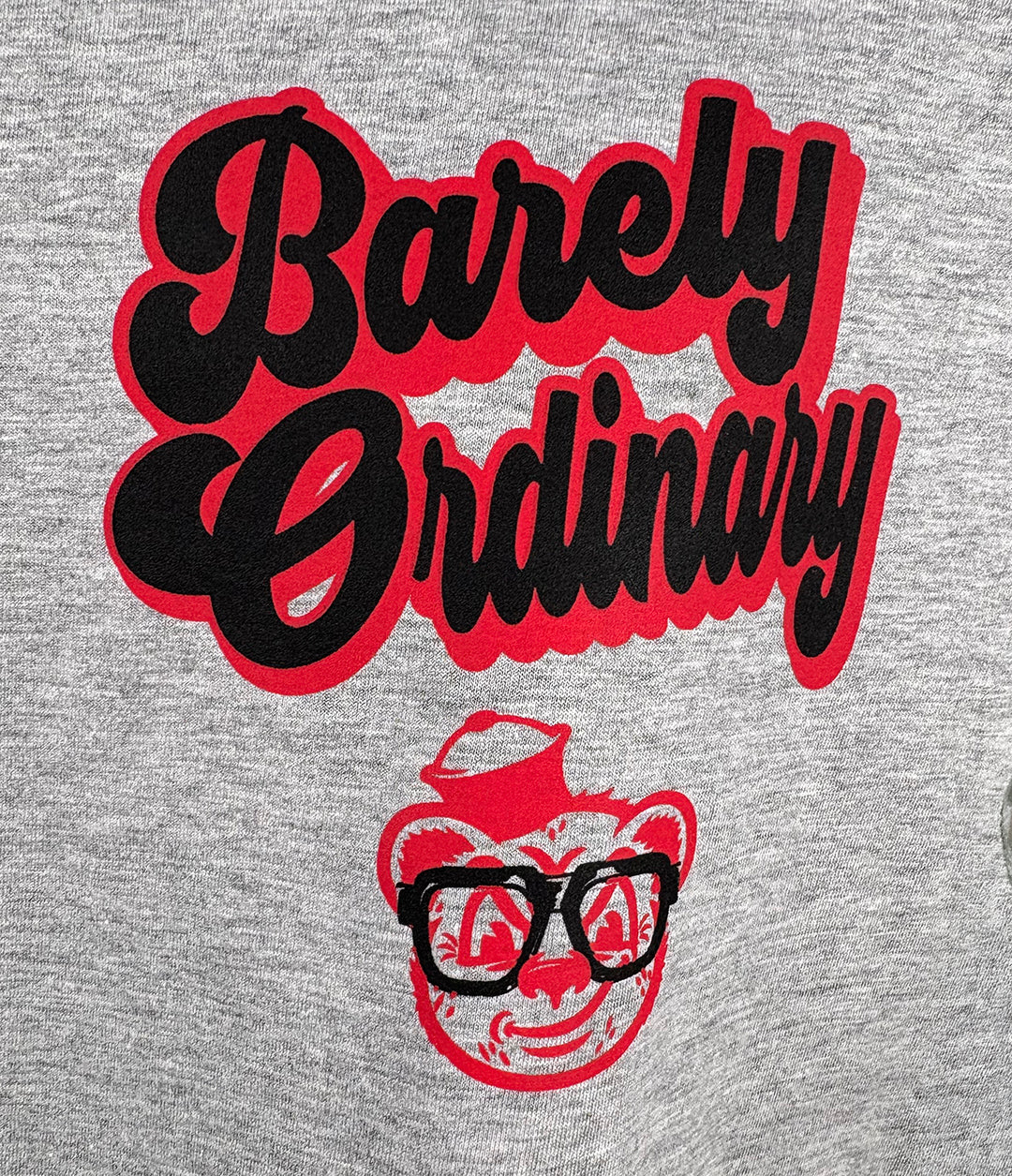 Barely "Name Tag" Tee (Gry/Blk/Red)