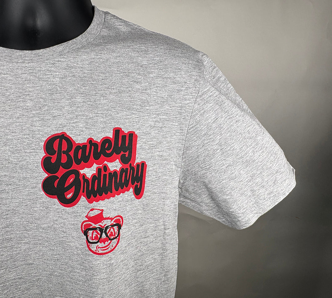 Barely "Name Tag" Tee (Gry/Blk/Red)