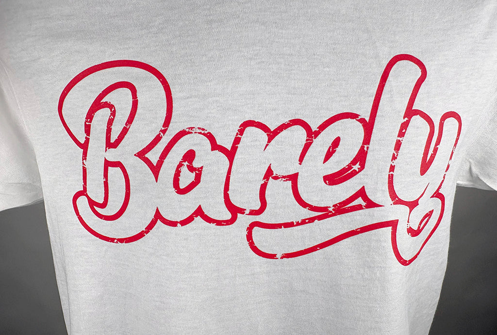 Barely "Big B" Tee - Wht/Red