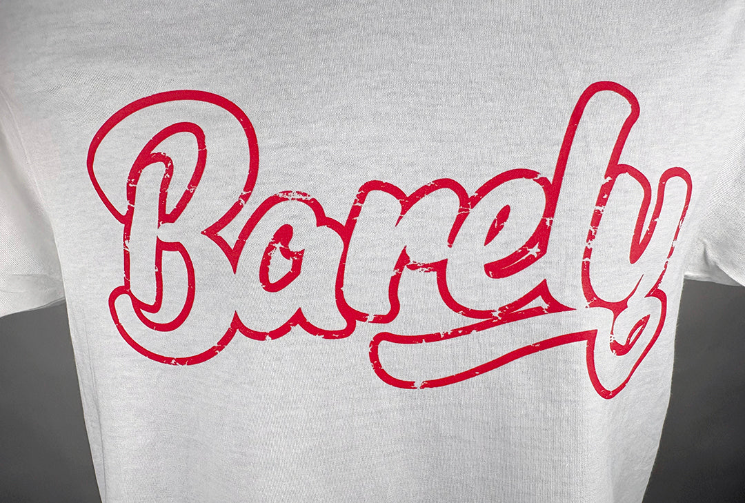 Barely "Big B" Tee - Wht/Red