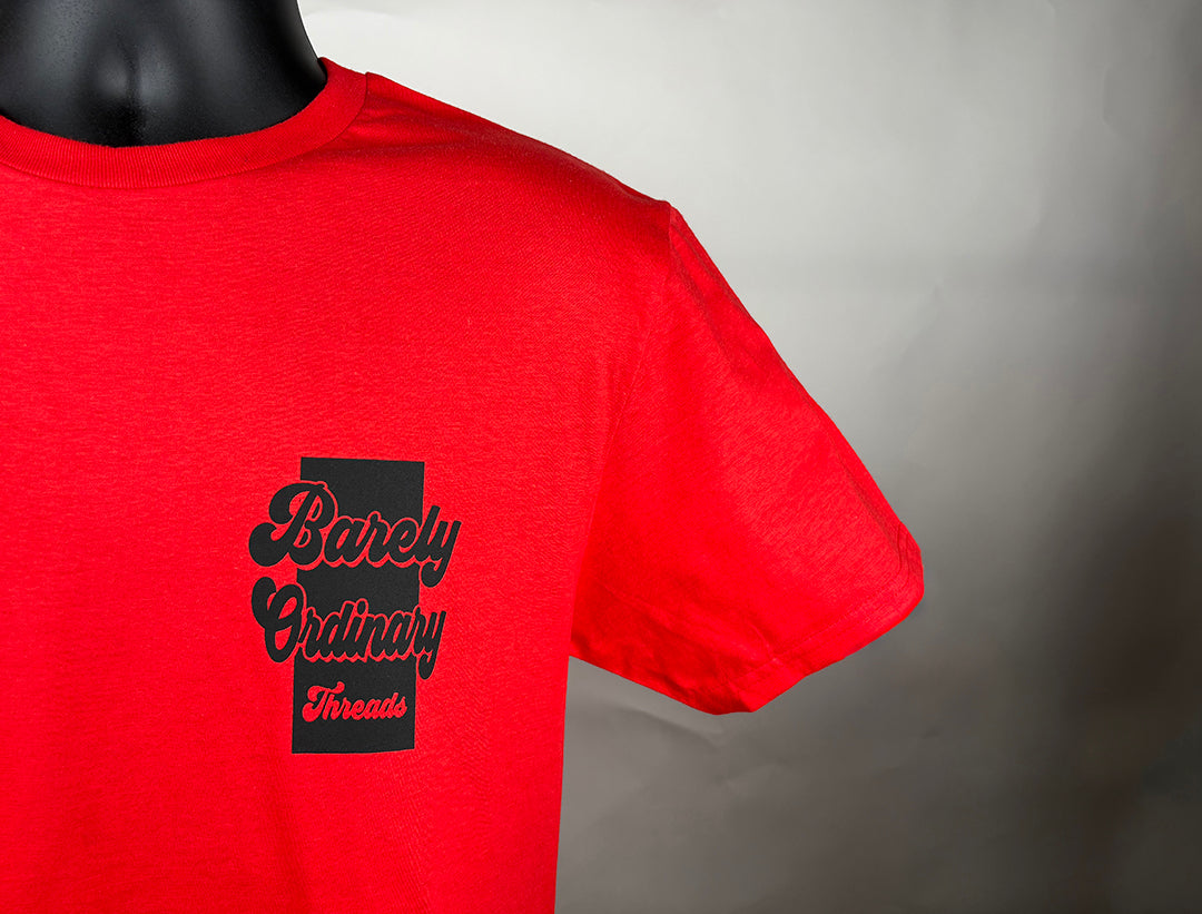 Barely "Bookmark" Tee (Red/Blk)