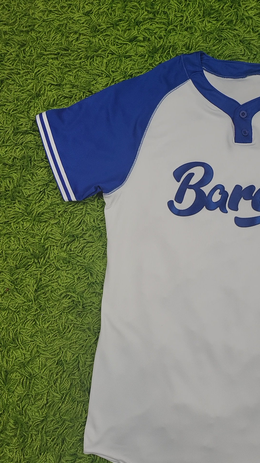 Barely Henley Jersey-(Blu/Wht)