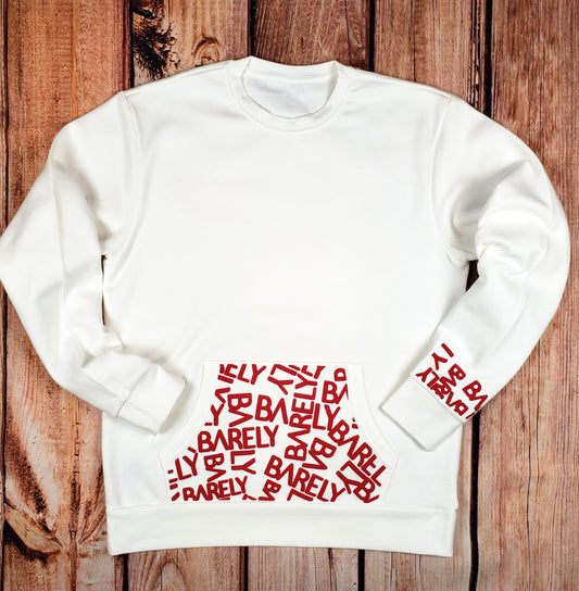 Barely "Scrabble" Logo Crew Neck Sweatshirt - Barely Ordinary
