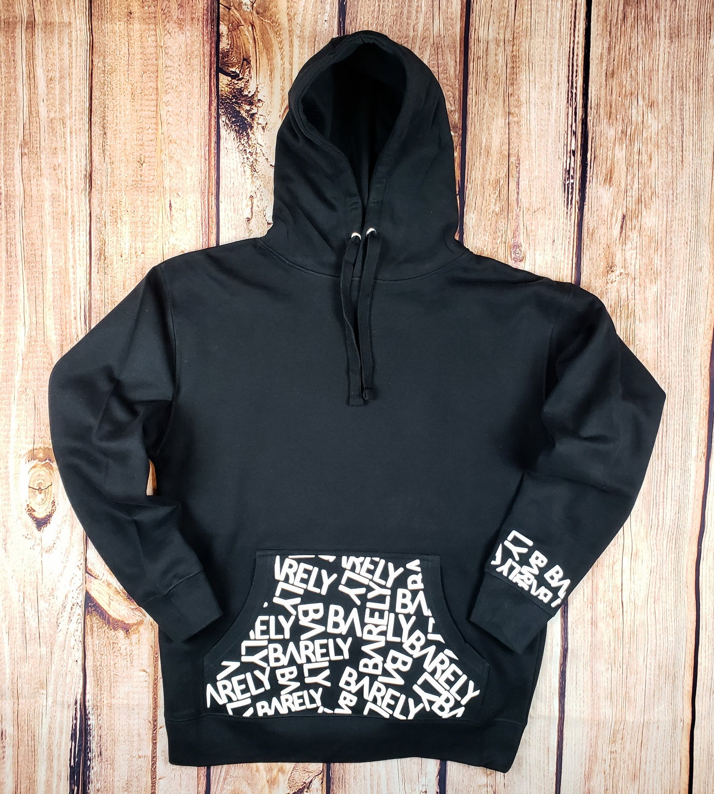 Barely "Scrabble Logo" Hoodie (Blk/Wht) - Barely Ordinary