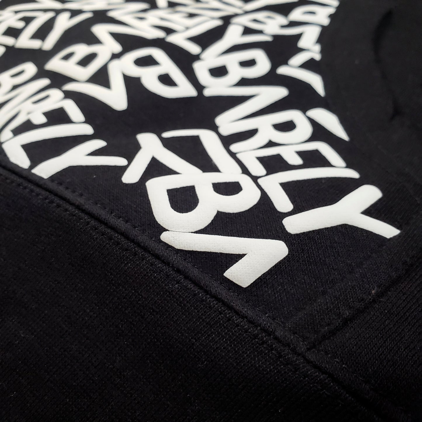Barely "Scrabble Logo" Hoodie (Blk/Wht) - Barely Ordinary