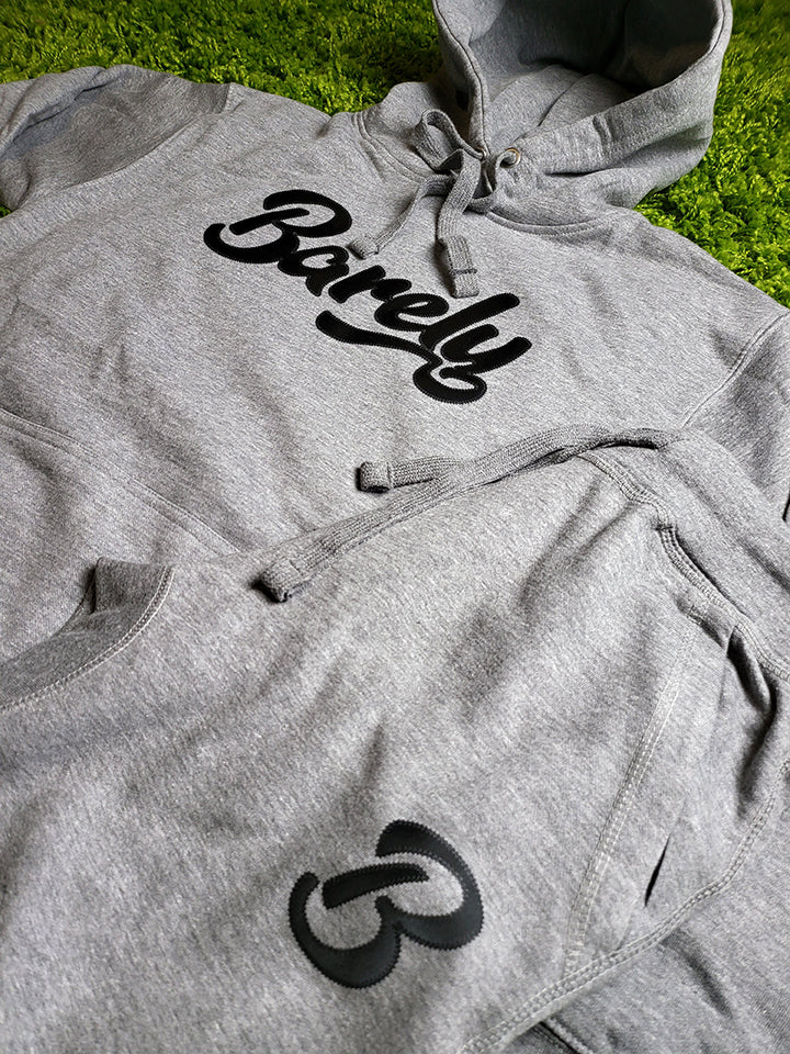 Barely "B" Logo Joggers (Gry/Blk) - Barely Ordinary