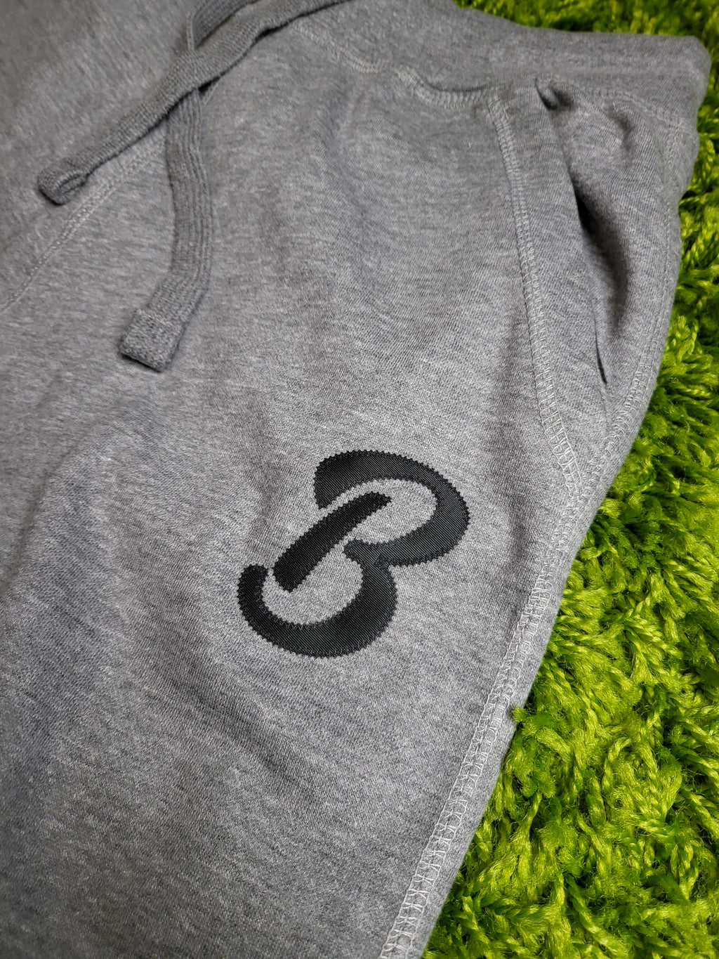 Barely "B" Logo Joggers (Gry/Blk) - Barely Ordinary