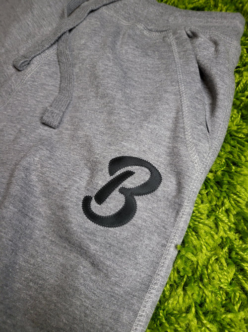 Barely "B" Logo Joggers (Gry/Blk) - Barely Ordinary