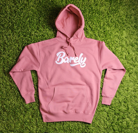 Barely "Script" Logo Hoodie (Sal/Wht) - Barely Ordinary