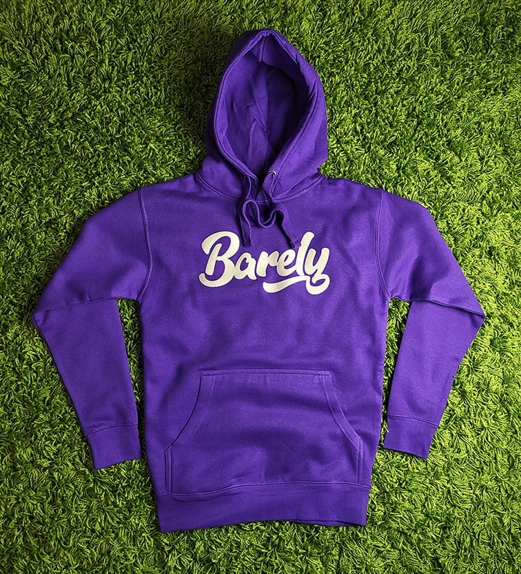 Barely "Script" Logo Hoodie (Prpl/Old Gld) - Barely Ordinary