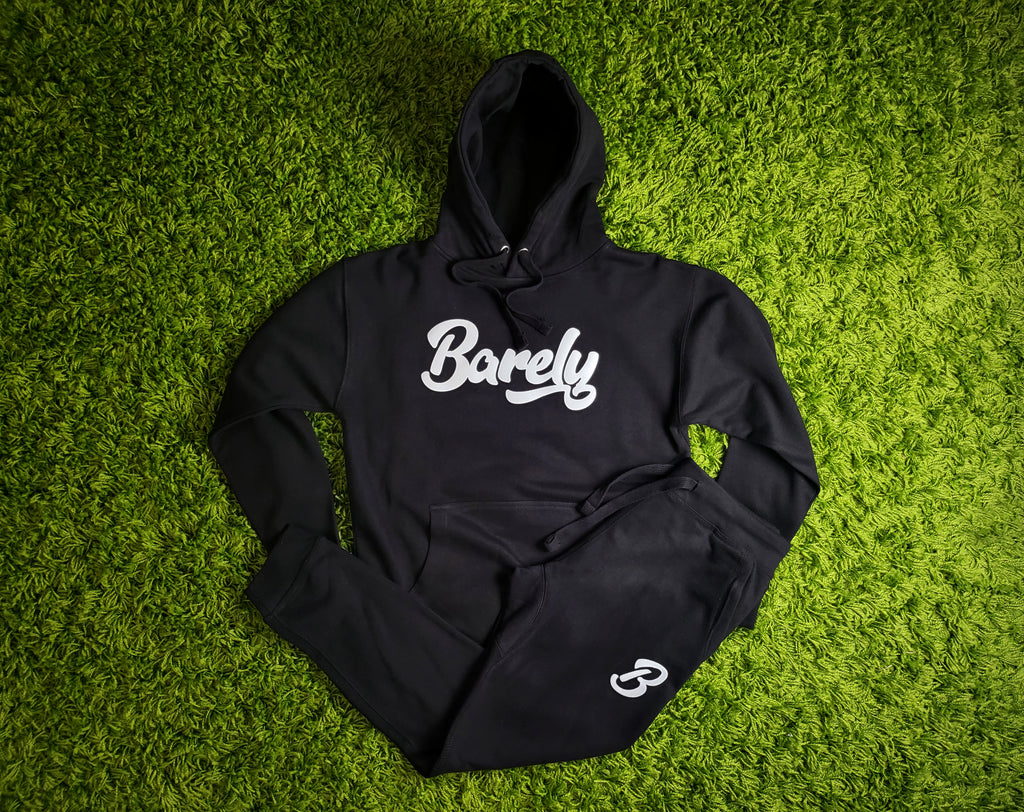 Barely "B" Logo Joggers (Blk/Wht) - Barely Ordinary