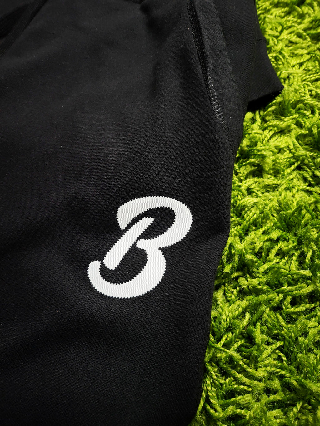 Barely "B" Logo Joggers (Blk/Wht) - Barely Ordinary