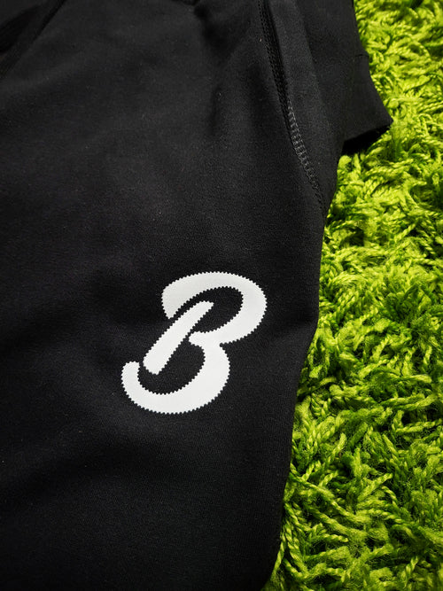 Barely "B" Logo Joggers (Blk/Wht) - Barely Ordinary