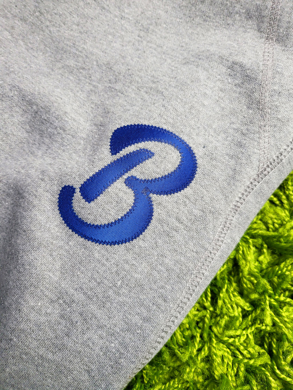 Barely "B" Logo Joggers (Gry/Blu) - Barely Ordinary