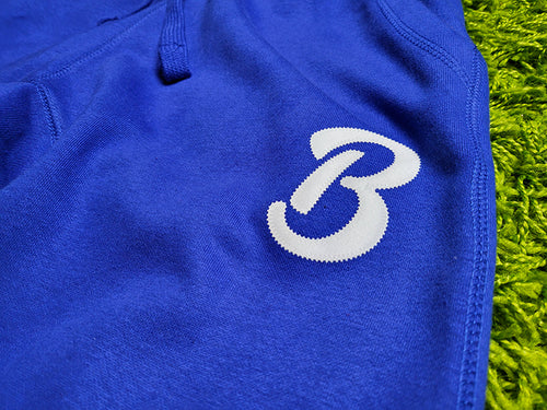 Barely "B" Logo Joggers (Blu/Wht) - Barely Ordinary