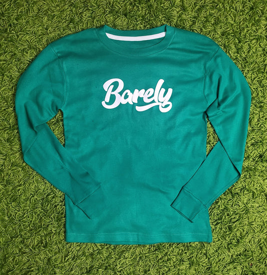 Barely "B" Logo Pajama Top (Kelly/Wht) - Barely Ordinary