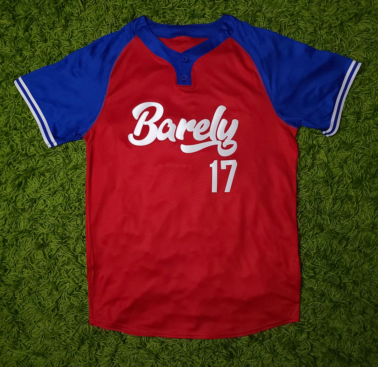 Barely Henley Jersey-(Blu/Red) - Barely Ordinary