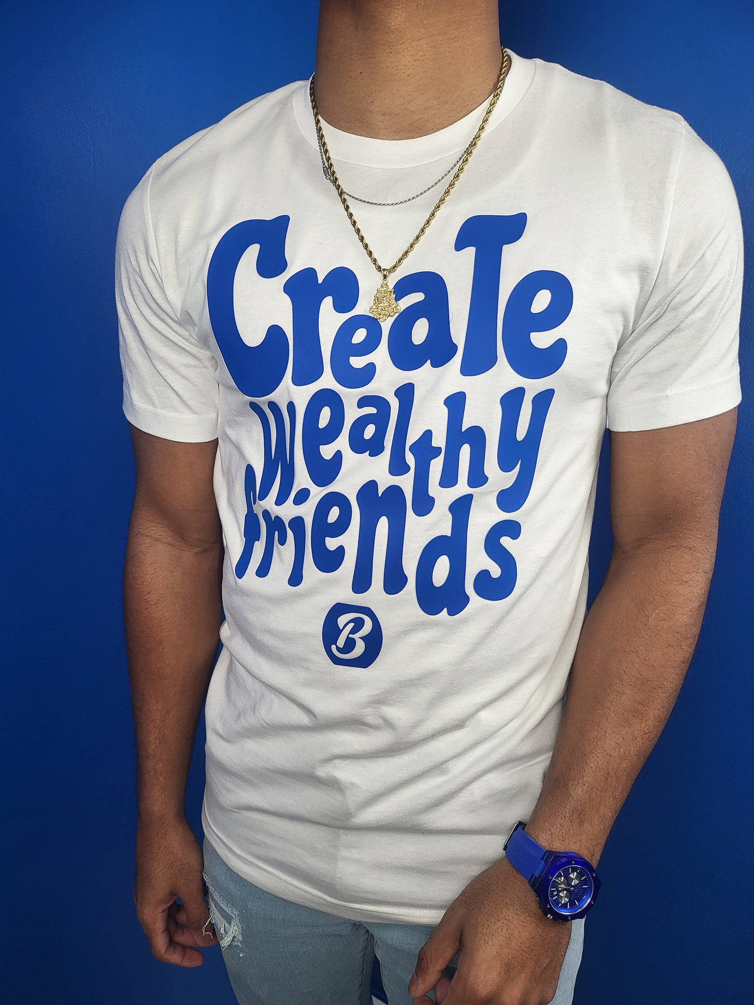 Barely "Create Wealthy Friends" Tee - Barely Ordinary