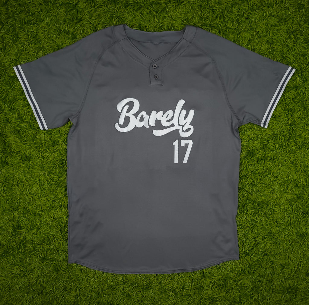 Barely Henley Jersey-(Gry/Wht) - Barely Ordinary