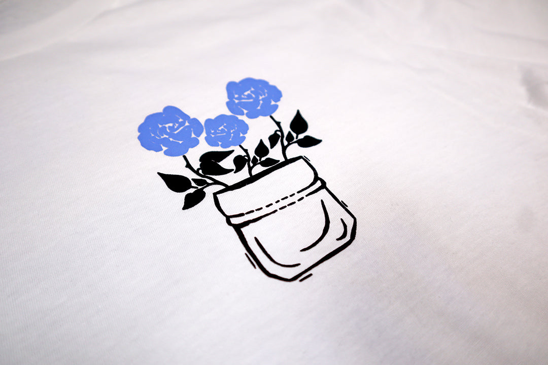 Barely "Flowers" Tee (Clb/Blk) - Barely Ordinary