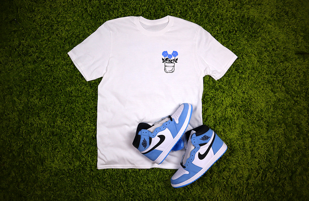 Barely "Flowers" Tee (Clb/Blk) - Barely Ordinary