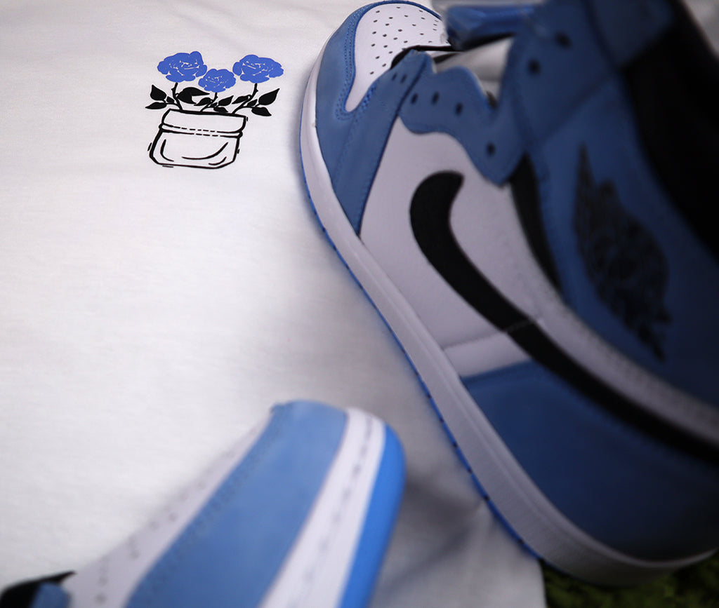 Barely "Flowers" Tee (Clb/Blk) - Barely Ordinary
